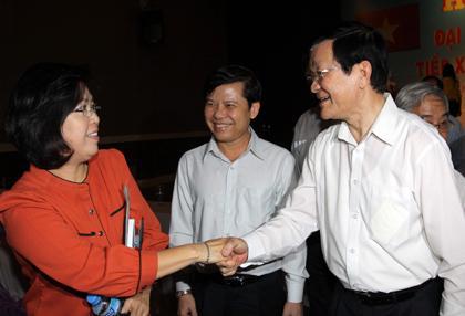 Chủ tịch nước Trương Tấn Sang tiếp xúc cử tri quận 4, TP Hồ Chí Minh